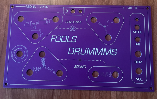 STM32 drum machine front plate