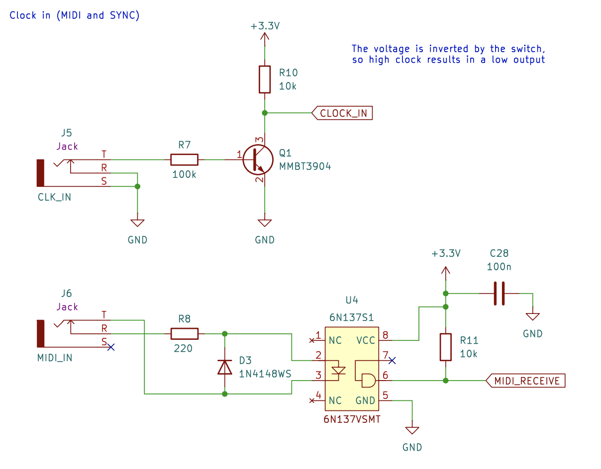 STM32 drum machine interface schematic